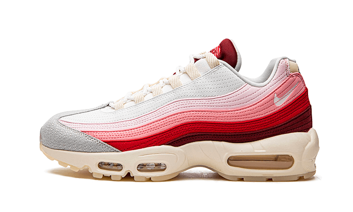 Nike Air Max 95 Anatomy of Air czerwony-beżowy - widok główny z boku | Saturaise.com