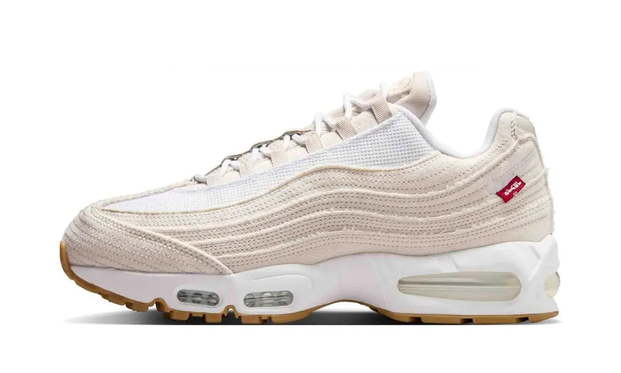 Yeezy Nike Air Max 95 OG Levis Light Orewood Brown czerwono-czarny - widok główny z boku | Saturaise.com