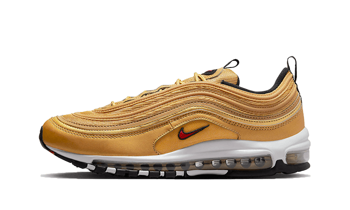 Nike Air Max 97 Gold Bullet czarny-biały - widok główny z boku | Saturaise.com