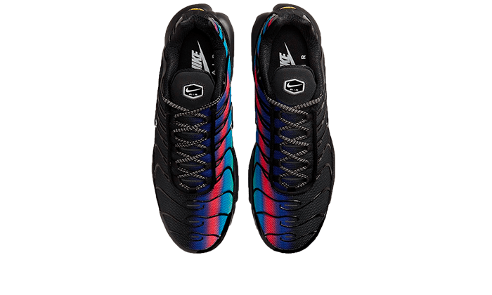 Buty Nike Air Max Plus Black Blue Red - widok z przodu - Rozmiary EU