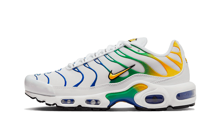 Nike Air Max Plus Brazil biały-niebieski - widok główny z boku | Saturaise.com