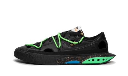 Nike Blazer Low Off-White Black Green - widok główny z boku - Streetwear