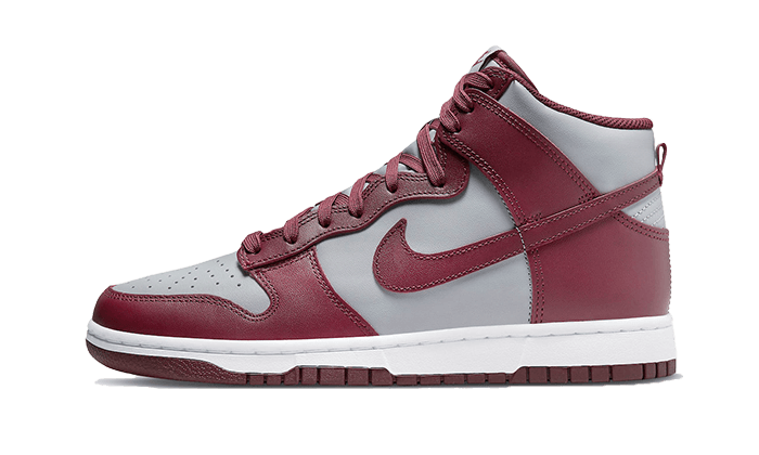 Nike Dunk High Dark Beetroot szary - widok główny z boku | Saturaise.com