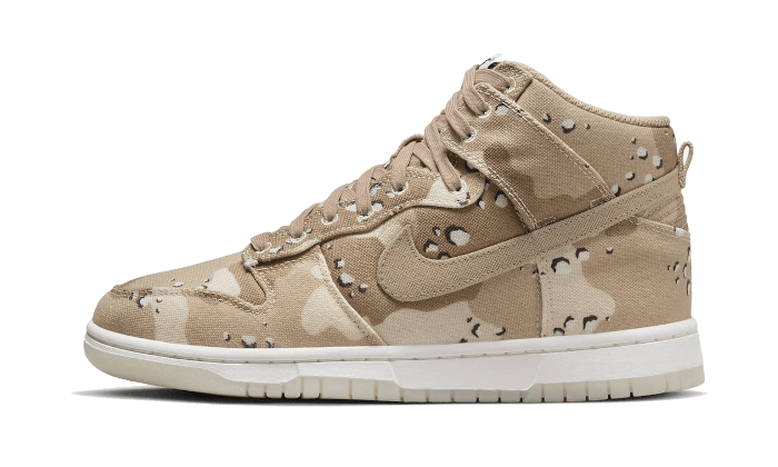 Nike Nike Dunk High "Desert Camo biały-różowy - widok główny z boku | Saturaise.com