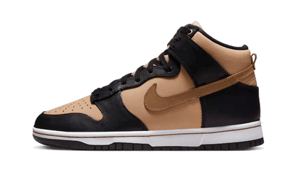 Nike Dunk High LXX Black Flax czarny-biały - widok główny z boku | Saturaise.com