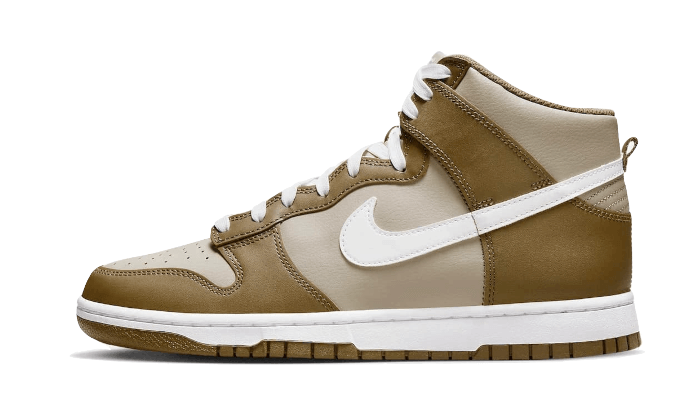 Nike Dunk High Mocha brązowo-biały - widok główny z boku | Saturaise.com