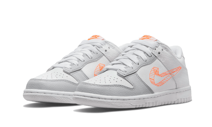 Kup oryginalne Dunk Low 3D Swoosh White Grey DR0171-100 - widok z drugiego boku - Sneakersy