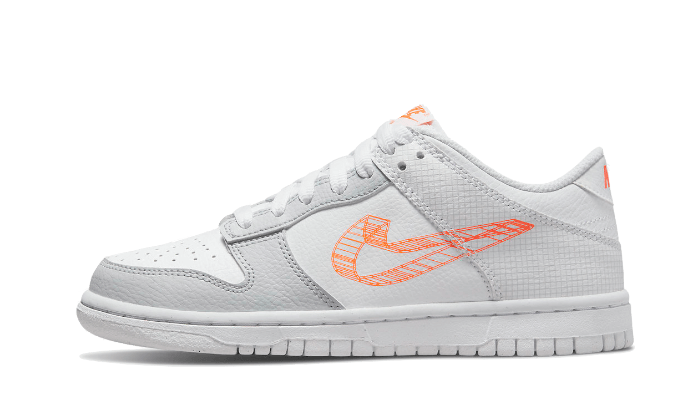 Nike Dunk Low 3D Swoosh White Grey biały-szary - widok główny z boku | Saturaise.com