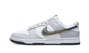 Yeezy Dunk Low 3D Swoosh biały-szary - widok główny z boku | Saturaise.com