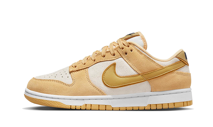 Nike Dunk Low Celestial Gold Suede biały-beżowy - widok główny z boku | Saturaise.com