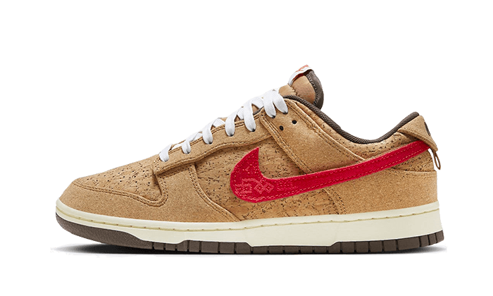 Nike Dunk Low Clot Cork brązowy-beżowy - widok główny z boku | Saturaise.com
