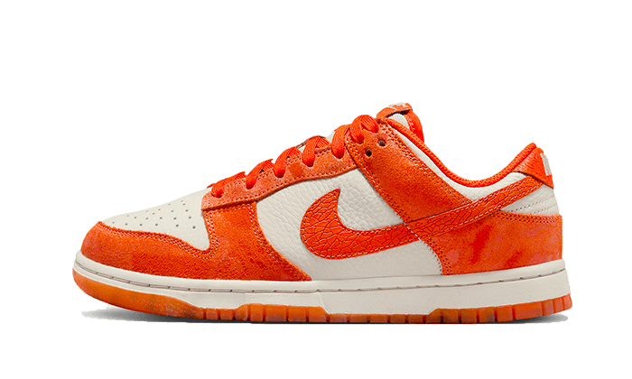 Nike Dunk Low Cracked Orange czerwony-pomarańczowy - widok główny z boku | Saturaise.com
