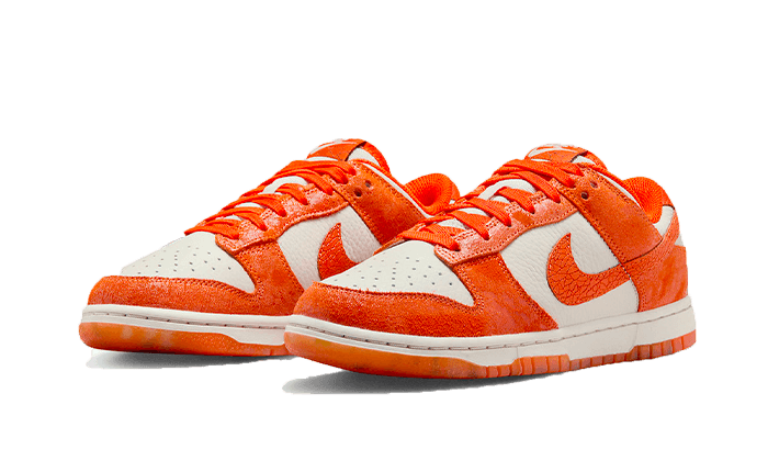 Kup oryginalne Dunk Low Cracked Orange FN7773-001 - widok z drugiego boku - Sneakersy