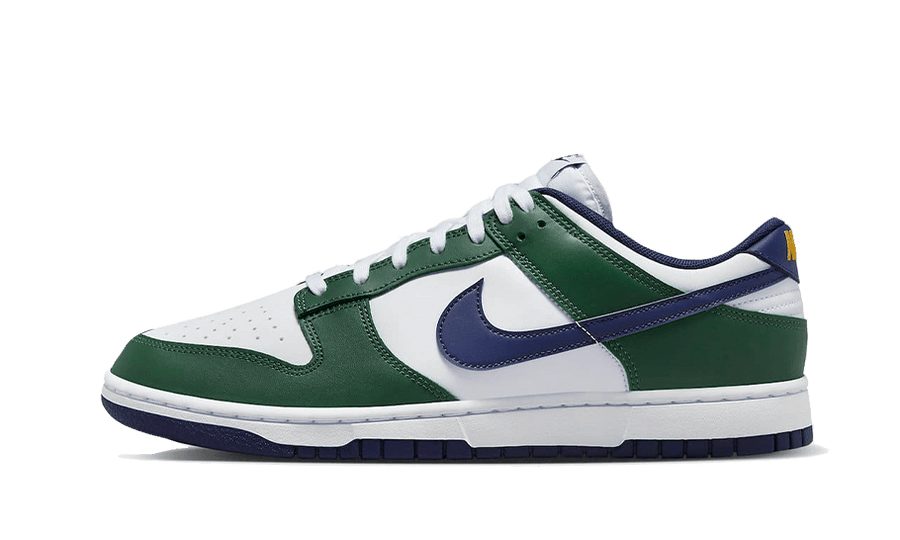 Nike Dunk Low Fir Midnight Navy biały-granatowy - widok główny z boku | Saturaise.com