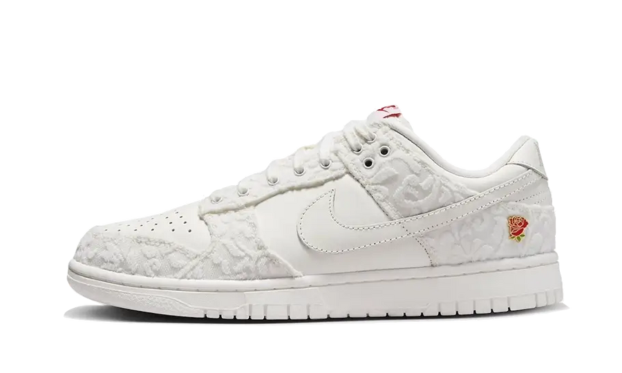 Nike Dunk Low Give Her Flowers biały-czerwony - widok główny z boku | Saturaise.com