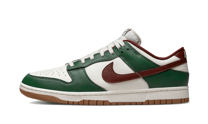 Nike Dunk Low Retro Gorge Green biały-czerwony - widok główny z boku | Saturaise.com