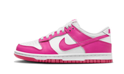 Nike Dunk Low Laser Fuchsia biały - widok główny z boku | Saturaise.com