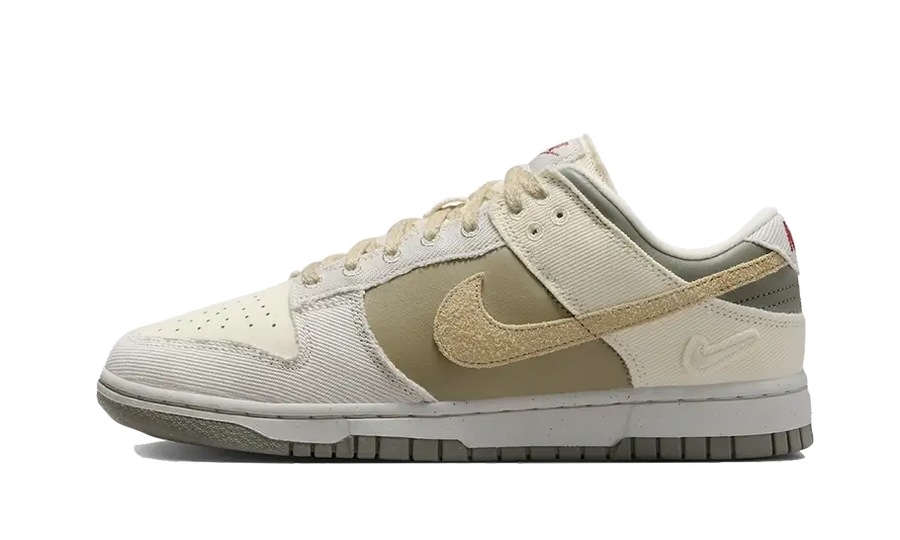 Nike Dunk Low Light Bone Dark Stucco zielony-szary - widok główny z boku | Saturaise.com