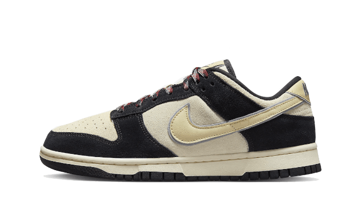 Nike Dunk Low LX Black Team Gold czarny-złoty - widok główny z boku | Saturaise.com