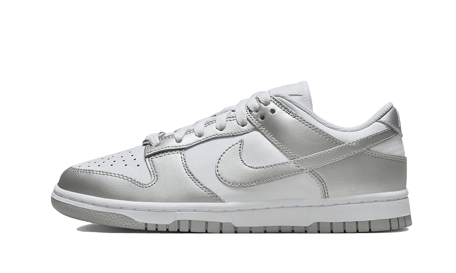 Nike Dunk Low Metallic Silver biały-czerwony - widok główny z boku | Saturaise.com