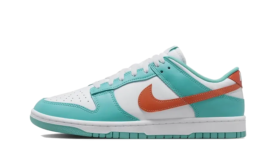 Nike Dunk Low Miami Dolphins biały-niebieski - widok główny z boku | Saturaise.com