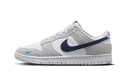 Nike Dunk Low Mini Swoosh Midnight Navy biały-granatowy - widok główny z boku | Saturaise.com