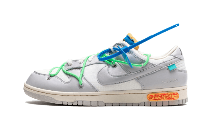 Nike Dunk Low Off-White Lot 26 biało-pomarańczowy - widok główny z boku | Saturaise.com
