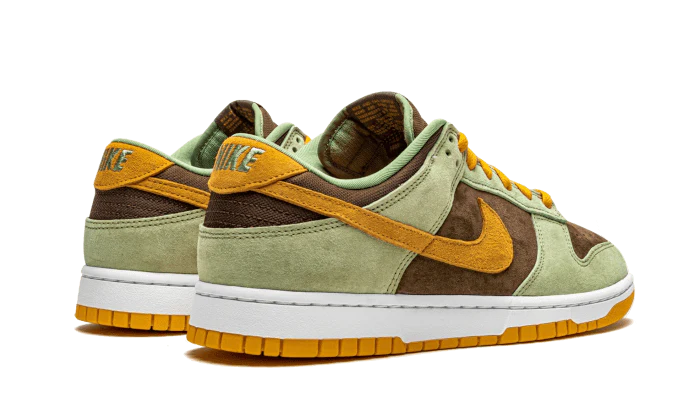 Buty Nike Dunk Low Olive Brown Orange - widok z przodu - Rozmiary EU
