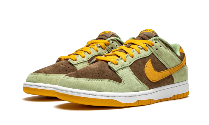 Kup oryginalne Dunk Low Olive Brown Orange DH5360-300 - widok z drugiego boku - Sneakersy