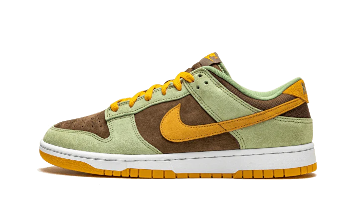 Nike Dunk Low Olive Brown Orange biały-zielony - widok główny z boku | Saturaise.com