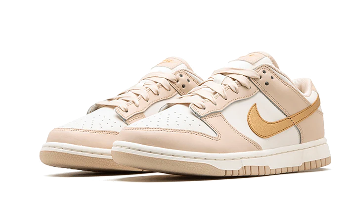 Kup oryginalne Dunk Low Phantom Metallic Gold DX5930-001 - widok z drugiego boku - Sneakersy