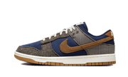 Nike Dunk Low Premium Tweed Corduroy granatowy-brązowy - widok główny z boku | Saturaise.com