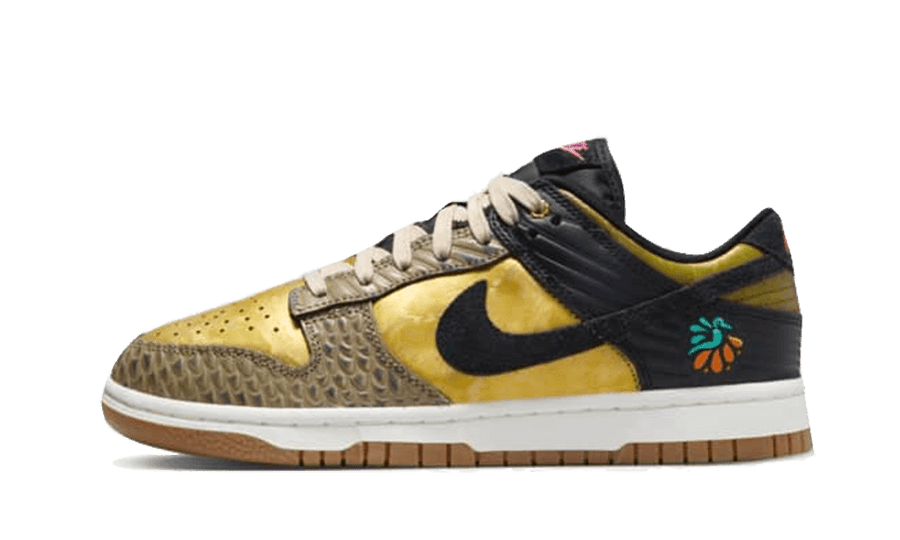 Nike Dunk Low PRM Familia czarny-czerwony - widok główny z boku | Saturaise.com