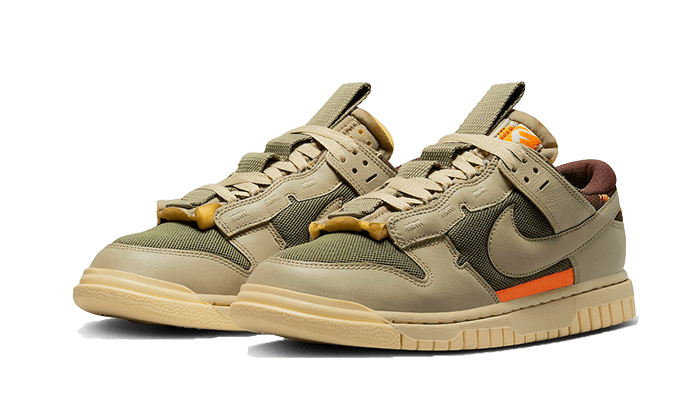Kup oryginalne Dunk Low Remastered Medium Olive DV0821-200 - widok z drugiego boku - Sneakersy