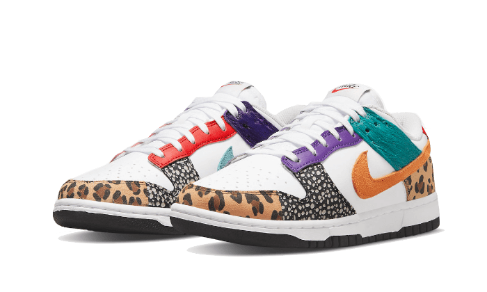 Kup oryginalne Dunk Low Safari Mix DN3866-100 - widok z drugiego boku - Sneakersy
