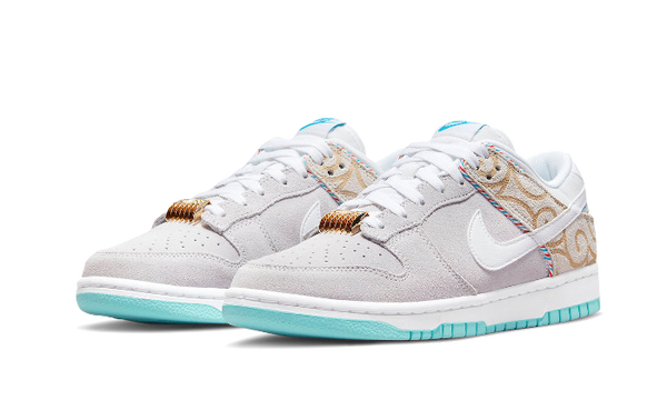 Dunk Low SE Barber Shop Grey - Kup oryginalne Dunk Low SE Barber Shop Grey DH7614-500 - widok z drugiego boku - Sneakersy