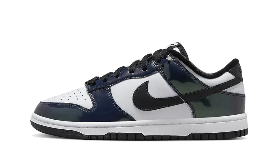 Nike Dunk Low SE Just Do It Black czarny-biały - widok główny z boku | Saturaise.com