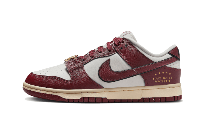 Nike Dunk Low SE Sail Team Red czarny-biały - widok główny z boku | Saturaise.com