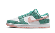 Nike Dunk Low Snakeskin Washed Teal Bleached Coral czarny-biały - widok główny z boku | Saturaise.com