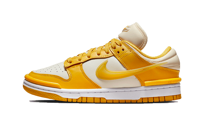 Nike Dunk Low Twist Vivid Sulfur biały-żółty - widok główny z boku | Saturaise.com