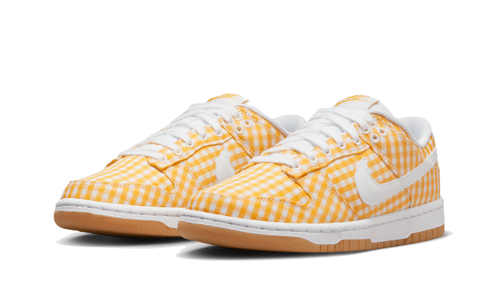Kup oryginalne Dunk Low Yellow Gingham DZ2777-700 - widok z drugiego boku - Sneakersy