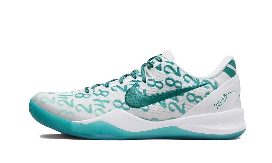 Nike Kobe 8 Protro Aqua czarny-biały - widok główny z boku | Saturaise.com