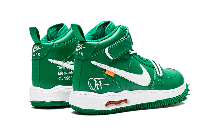 Off-White Air Force 1 Mid SP Pine Green - widok z przodu - Rozmiary XS-XXL