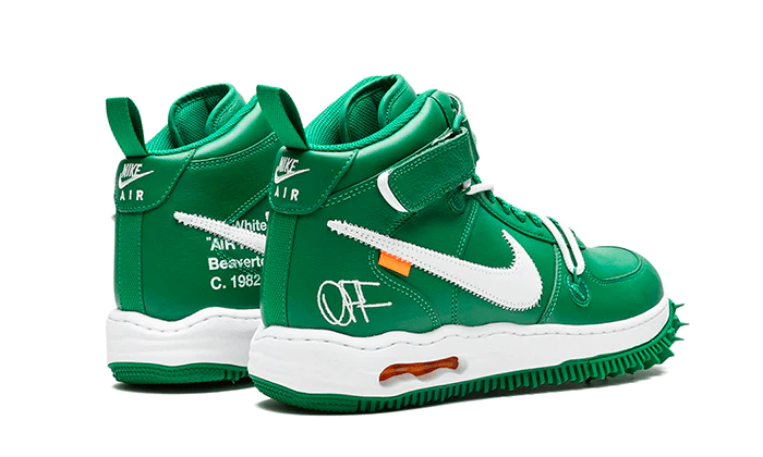 Buty Nike Air Force 1 Off-White Mid SP Pine Green - widok z przodu - Rozmiary EU