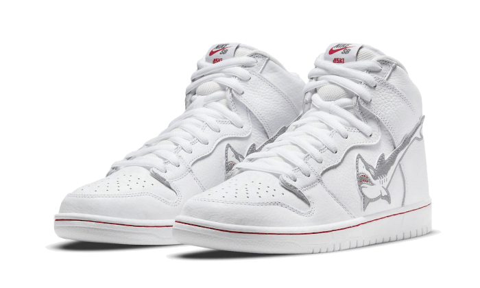 Kup oryginalne SB Dunk High Oski Great White Shark DC8908-105 - widok z drugiego boku - Sneakersy