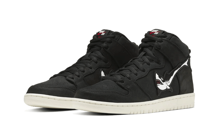 Kup oryginalne SB Dunk High Oski Shark Black CI2692-001 - widok z drugiego boku - Sneakersy