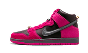 Nike SB Dunk High Run The Jewels czarny-różowy - widok główny z boku | Saturaise.com