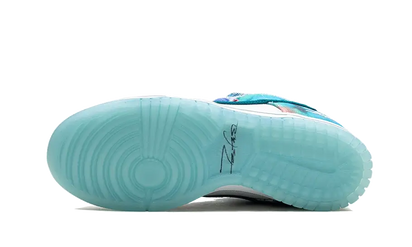 100% Oryginalne SB Dunk Low Futura Laboratories Bleached Aqua - widok z tyłu - 1620.00 PLN