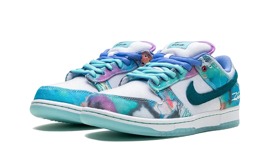 Kup oryginalne SB Dunk Low Futura Laboratories Bleached Aqua - widok z drugiego boku - Sneakersy