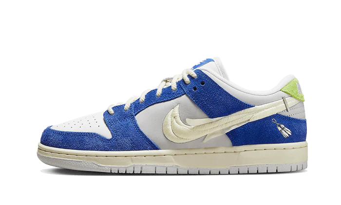 Nike SB Dunk Low Pro QS Fly Streetwear czarno-niebieski - widok główny z boku | Saturaise.com